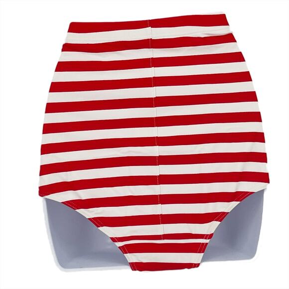 Bikini Bottom Striped Swimsuit Bottom in Red/White Size XL - Picture 4 of 5